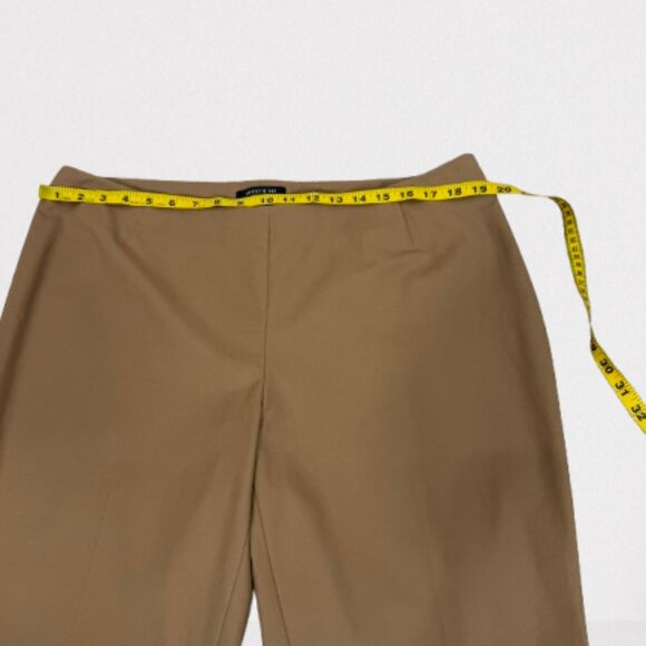 Lafayette 148 New York Stanton Ankle Pants Cotton Blend Side Zip ‎Size 14 Khaki - Picture 6 of 9